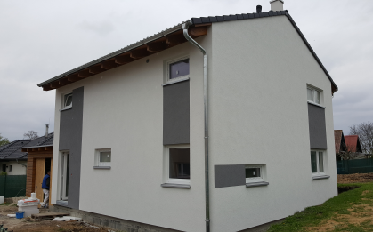 Dispoziční řešení koupelny v domě Kubis 74